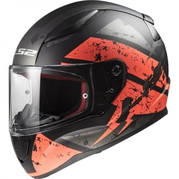 Casque LS2 FF353 RAPID DEADBOLT MAT - Noir / Orange