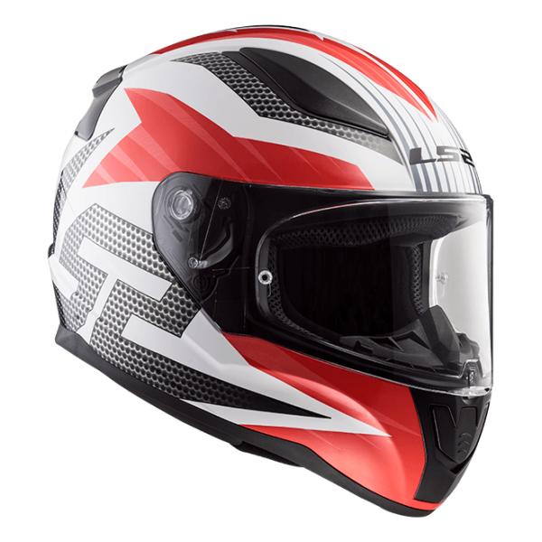 Casque LS2 FF353 RAPID GRID - Blanc / Rouge