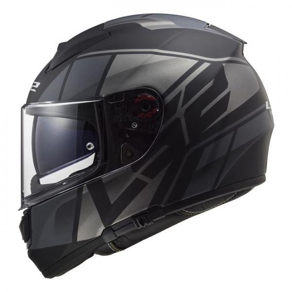 Casque LS2 FF397 VECTOR FT2 KRIPTON MAT - Noir / Titanium