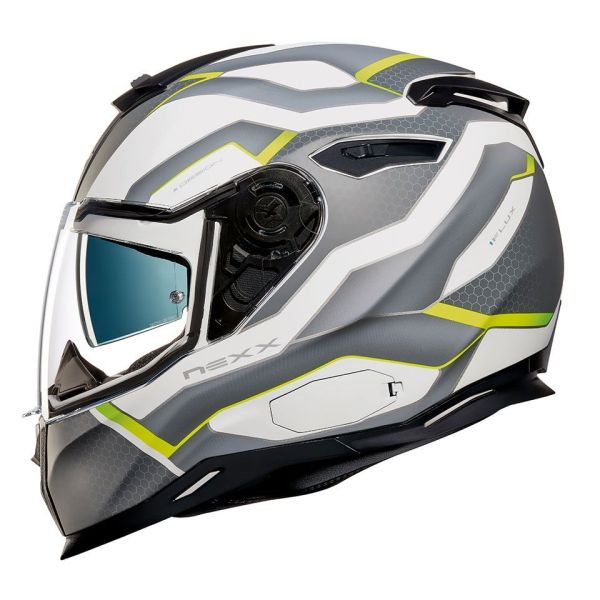 Casque Nexx SX.100 I-FLUX MAT - Blanc / Neon