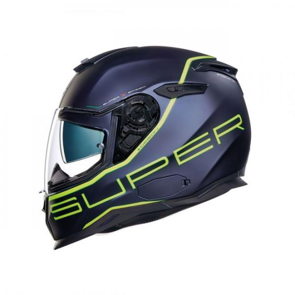 Casque Nexx SX.100 SUPERSPEED MAT - Bleu / Jaune Neon