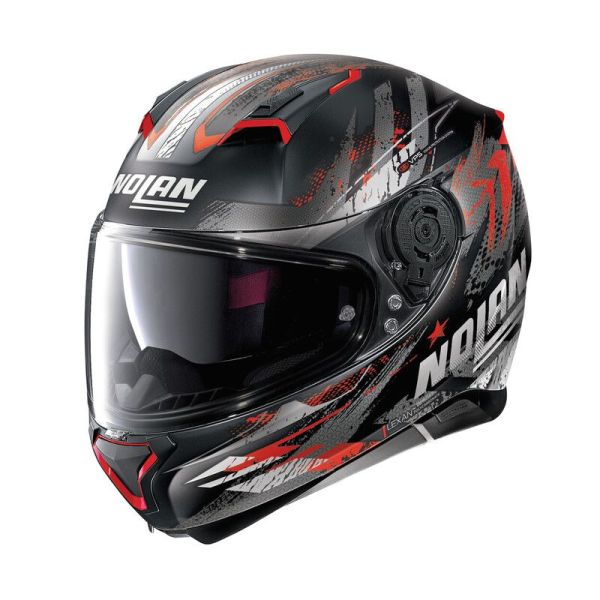 Casque Nolan N87 CARNIVAL N-COM FLAT - Noir / Rouge + SMOKE VISOR