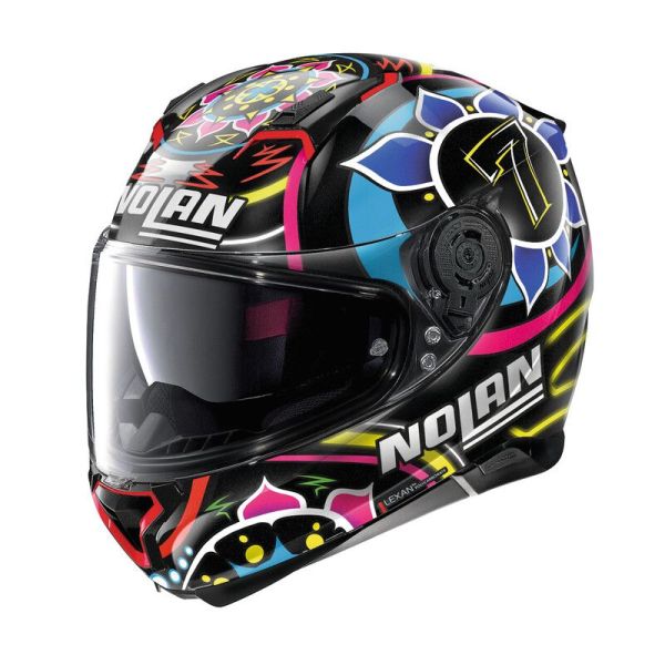 Casque Nolan N87 GEMINI REPLICA N-COM DAVIES - Violet / Bleu / Noir