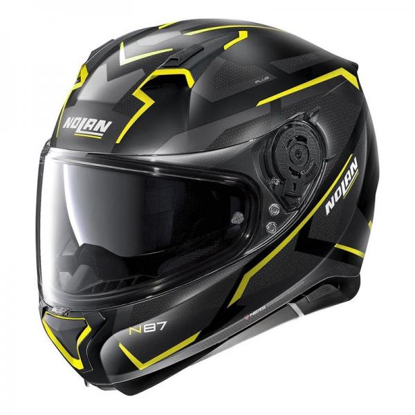 Casque Nolan N87 PLUS OVERLAND N-COM MAT - Noir / Jaune