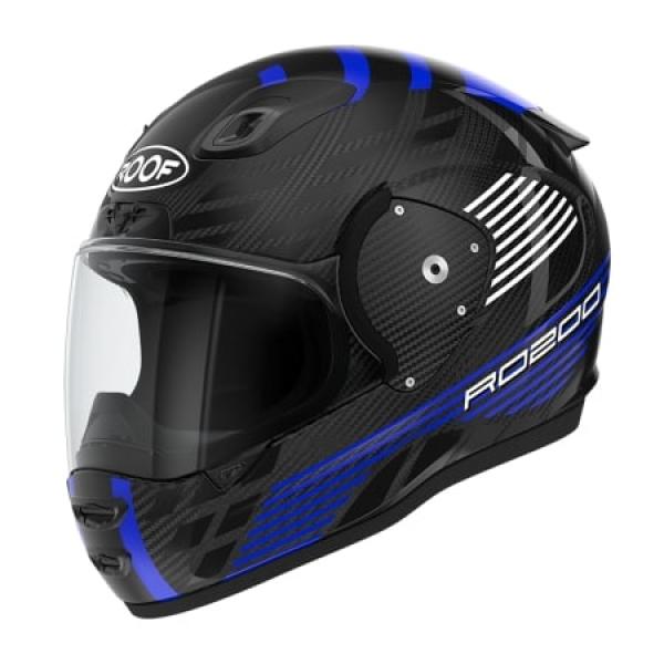 Casque Roof RO200 CARBON SPEEDER MAT - Noir / Bleu
