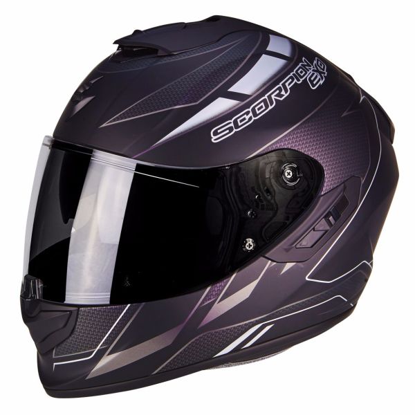 Casque Scorpion EXO-1400 AIR CUP MAT - Noir / Silver Cameleon
