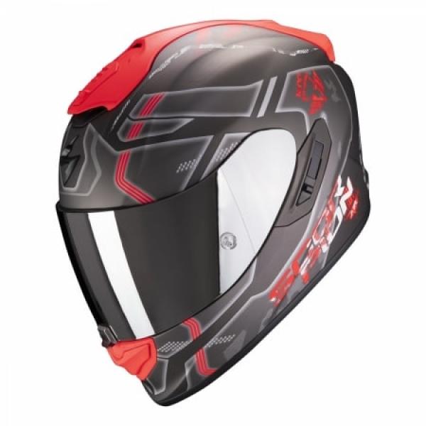Casque Scorpion EXO-1400 AIR SPATIUM MAT - Gris / Rouge