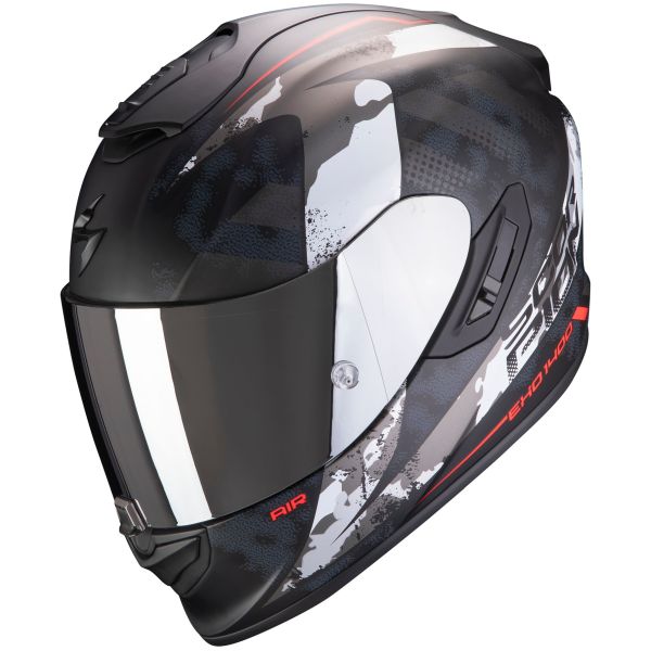 Casque Scorpion EXO-1400 AIR SYLEX MAT - Noir / Gris / Rouge