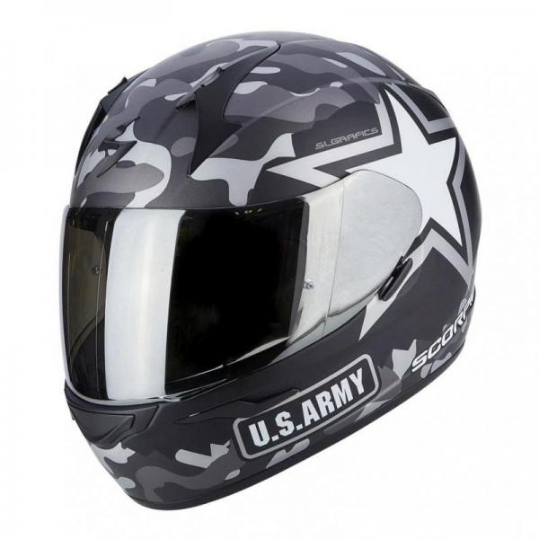 Casque Scorpion EXO-390 ARMY MAT - Noir / Silver