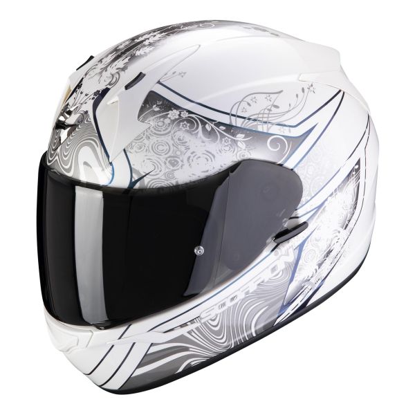 Casque Scorpion EXO-390 CLARA - Blanc / Argent