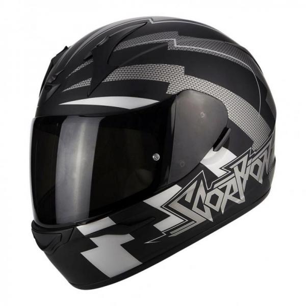 Casque Scorpion EXO-390 PATRIOT MAT - Noir / Silver