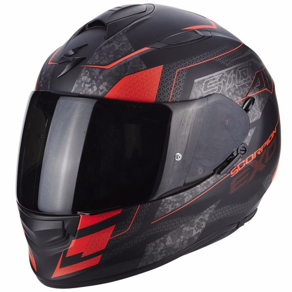 Casque Scorpion EXO-510 AIR GALVA MAT - Noir / Neon Rouge