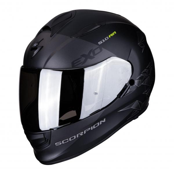 Casque Scorpion EXO-510 AIR PIQUE MAT - Noir / Argent