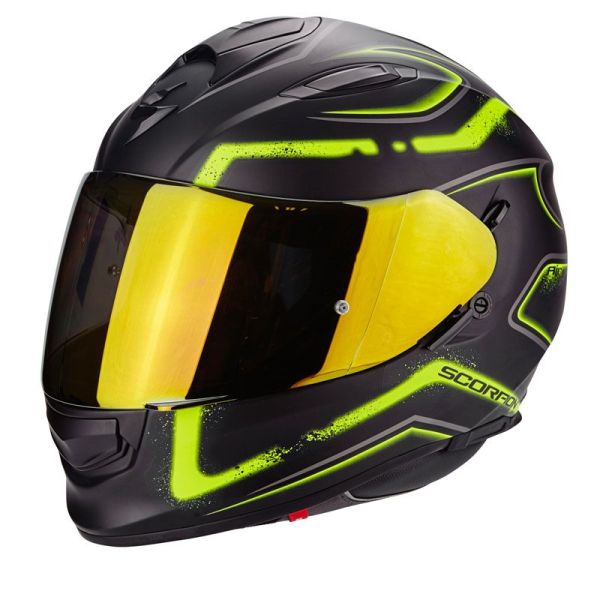 Casque Scorpion EXO-510 AIR RADIUM MAT - Noir / Neon Jaune