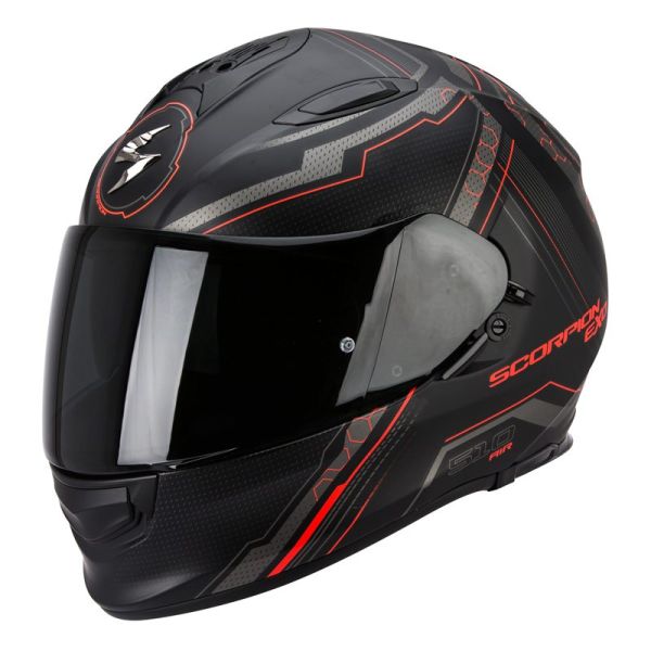 Casque Scorpion EXO-510 AIR SYNC MAT - Noir / Neon Rouge