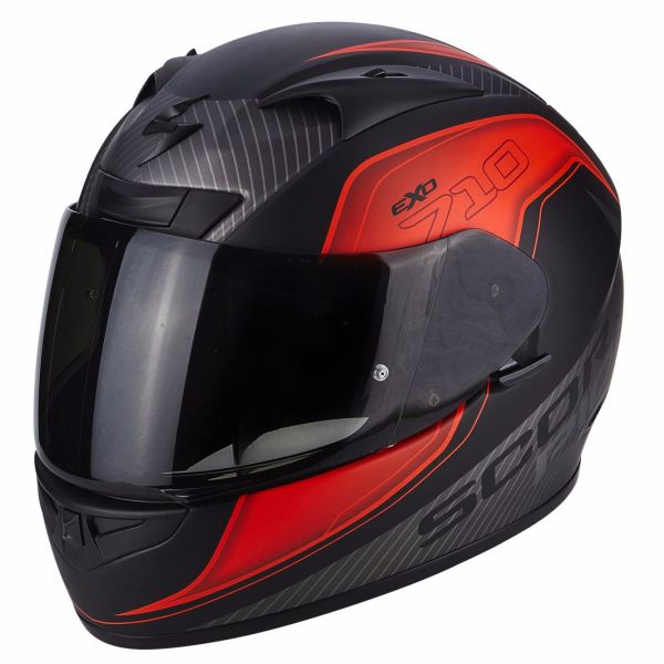 Casque Scorpion EXO-710 AIR MUGELLO MAT - Noir / Neon Rouge