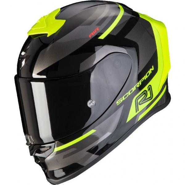 Casque Scorpion EXO R1 AIR ORBIS - Noir / Jaune Fluo