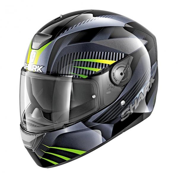 Casque Shark D-SKWAL MERCURIUM GLOSSY - Anthracite - Vert