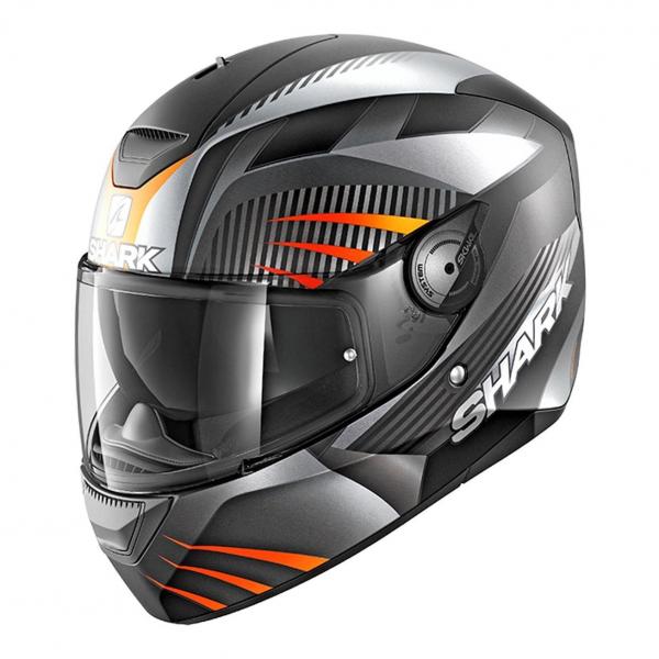 Casque Shark D-SKWAL MERCURIUM MAT - Noir / Orange