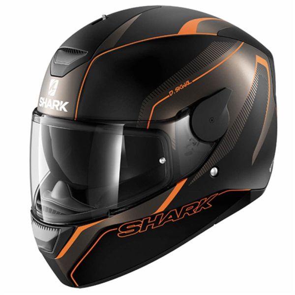 Casque Shark D-SKWAL RAKKEN MAT - Noir / Anthracite / Orange