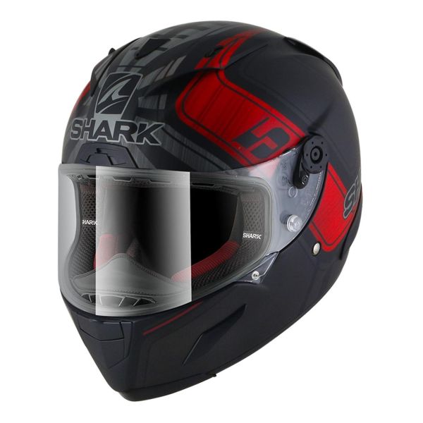 Casque Shark RACE-R PRO MAT REPLICA ZARCO GP DE FRANCE - Noir / Anthracite / Rouge