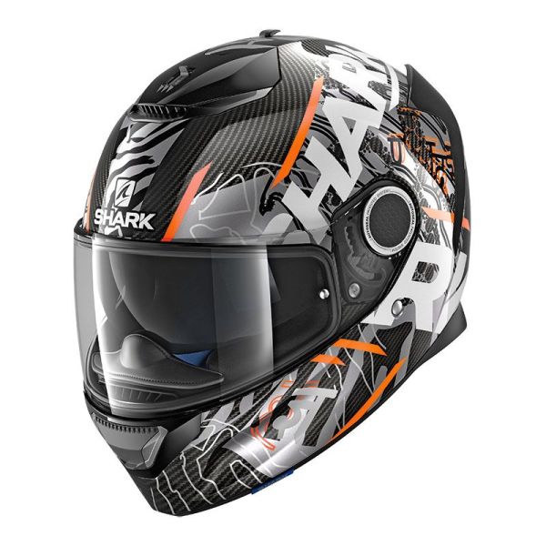 Casque Shark SPARTAN CARBON DAKSHA - Carbone / Orange / Blanc