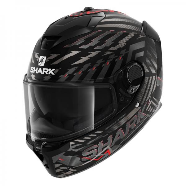 Casque Shark SPARTAN GT MICROMETRIQUE E-BRAKE MAT - Gris / Rouge