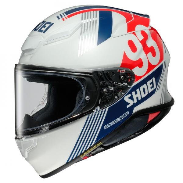 Casque Shoei NXR 2 MM93 RETRO - Blanc / Bleu / Rouge