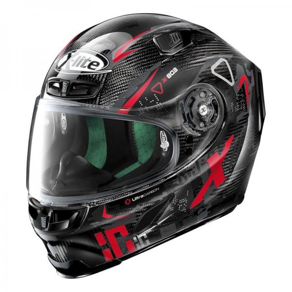 Casque X-Lite X-803 ULTRA CARBON DARKO - Rouge / Carbone