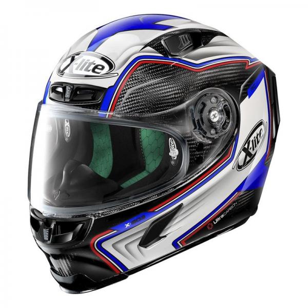 Casque X-Lite X-803 ULTRA CARBON HANGAR - Blanc / Bleu