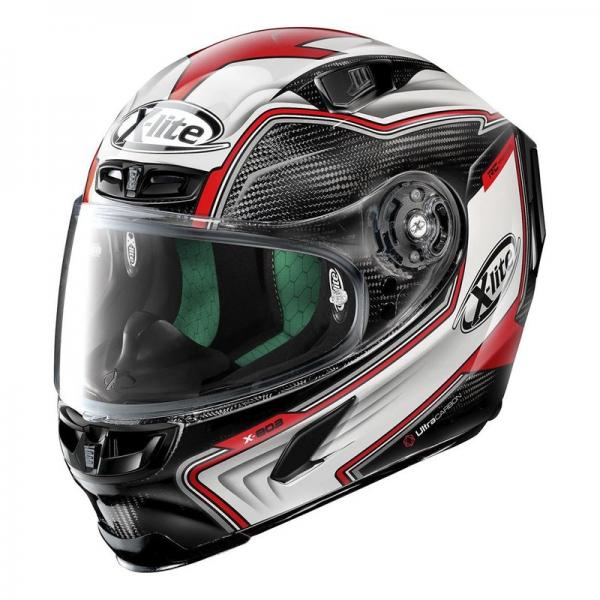 Casque X-Lite X-803 ULTRA CARBON HANGAR - Blanc / Rouge