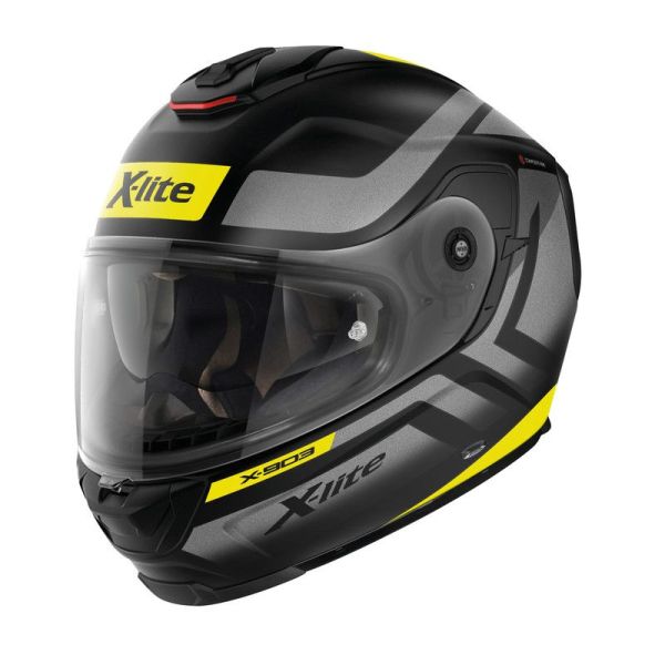 Casque X-Lite X-903 AIRBORNE N-COM FLAT - Noir / Gris / Jaune