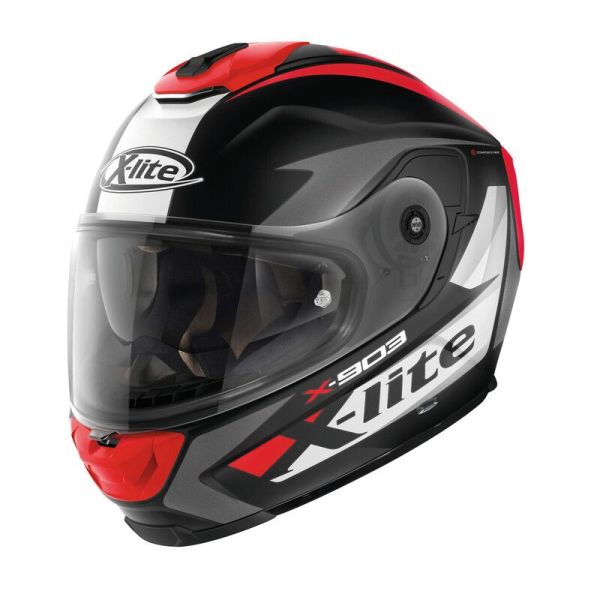 Casque X-Lite X-903 NOBILES N-COM FLAT - Noir / Rouge / Blanc