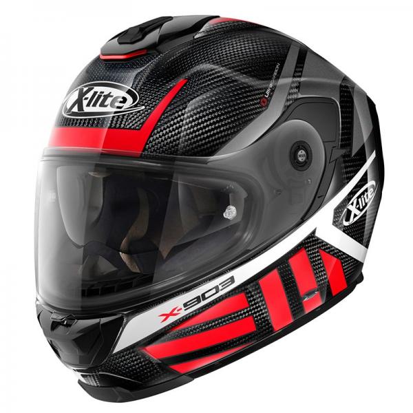 Casque X-Lite X-903 ULTRA CARBON CHEYENNE N-COM - Gris / Rouge