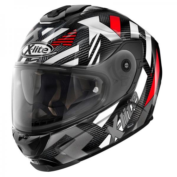 Casque X-Lite X-903 ULTRA CARBON CREEK N-COM - Blanc / Rouge