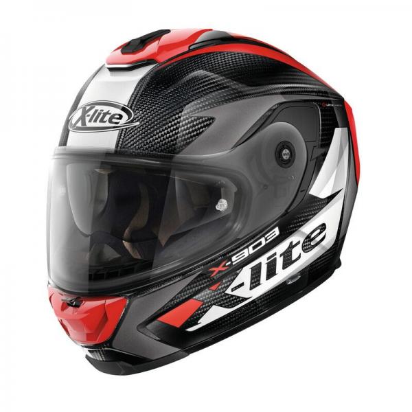 Casque X-Lite X-903 ULTRA CARBON NOBILES N-COM - Blanc / Rouge