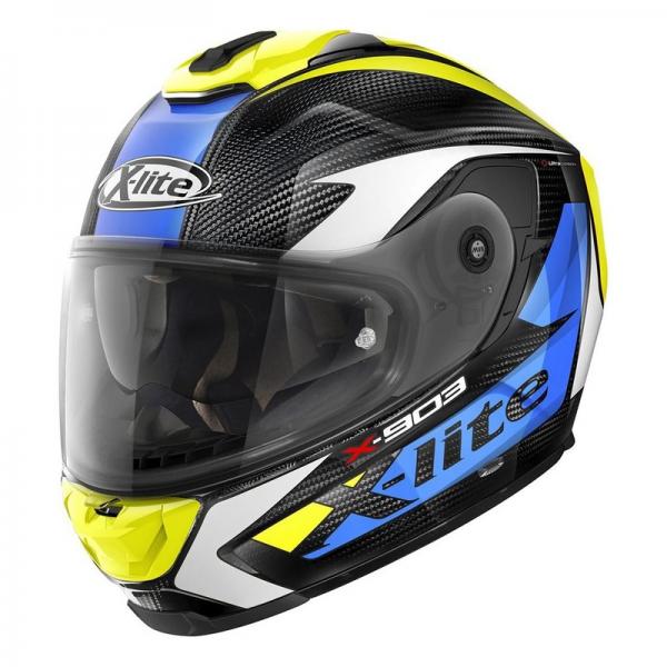 Casque X-Lite X-903 ULTRA CARBON NOBILES N-COM - Jaune / Bleu