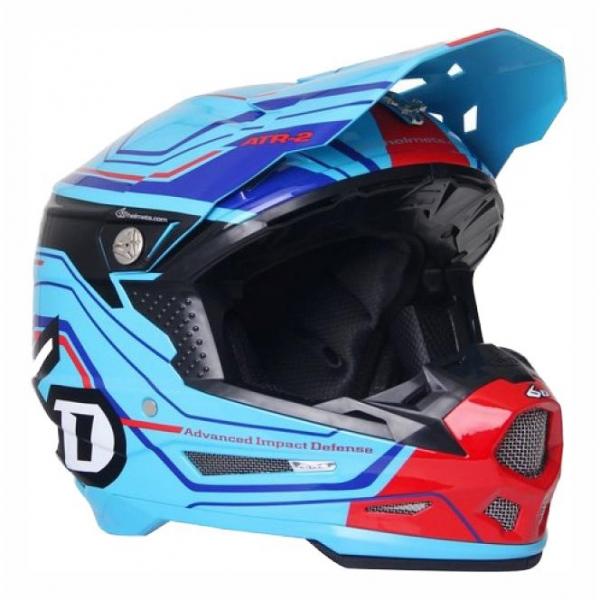 Casque 6D ATR-2 CIRCUIT - Bleu Fluo