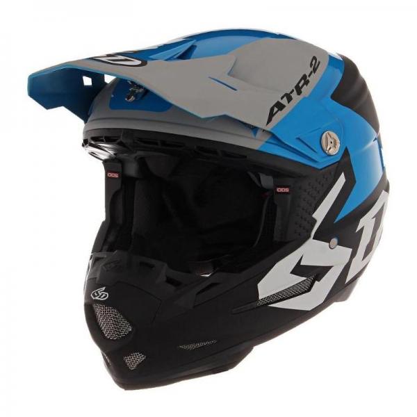 Casque 6D ATR-2 HELO MAT - Bleu / Gris