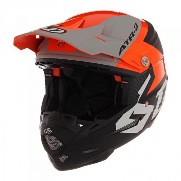 Casque 6D ATR-2 HELO MAT - Orange / Gris
