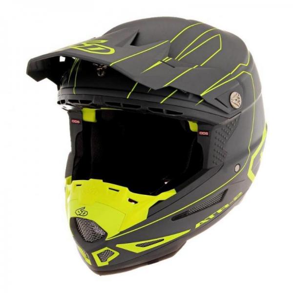 Casque 6D ATR-2 RECON MAT - Gris / Jaune