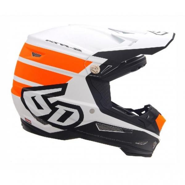 Casque 6D ATR-2 STRIPE - Orange / Blanc