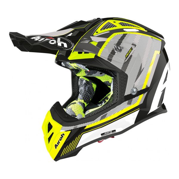 Casque Airoh AVIATOR 2.3 AMS GLOW - Jaune Chrome