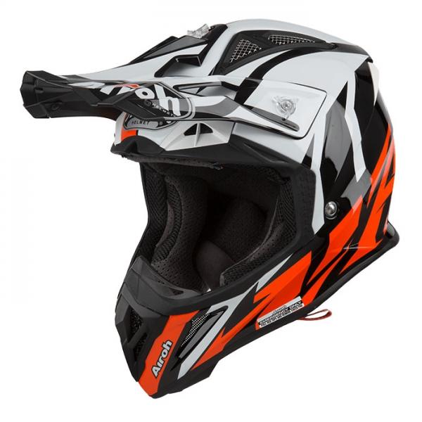 Casque Airoh AVIATOR 2.3 AMS GREAT - Orange / Blanc