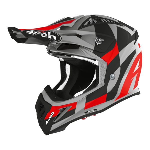 Casque Airoh AVIATOR ACE TRICK MAT - Rouge