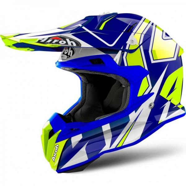 Casque Airoh TERMINATOR OPEN VISION SHOCK - Bleu