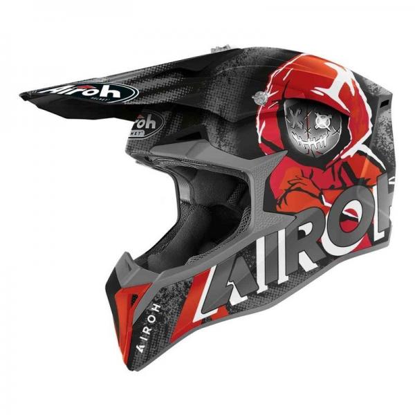 Casque Airoh WRAAP ALIEN MAT - Rouge / Gris