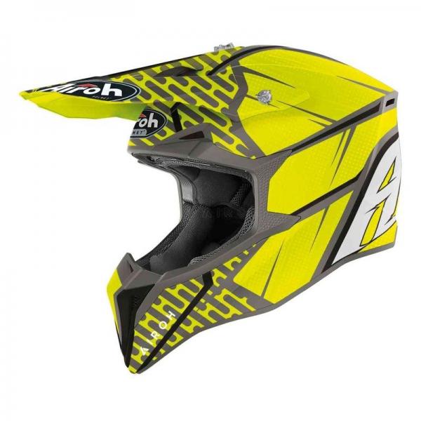 Casque Airoh WRAAP IDOL MAT - Jaune Fluo / Anthracite