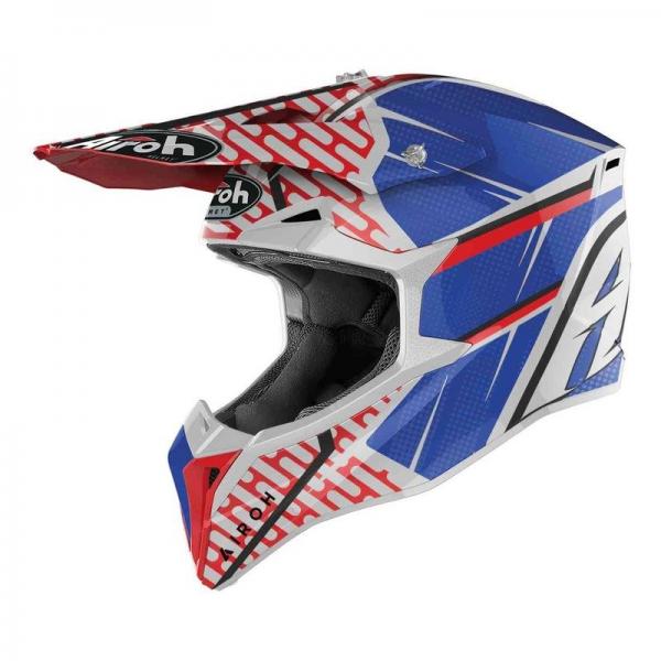 Casque Airoh WRAAP IDOL - Rouge / Bleu / Blanc