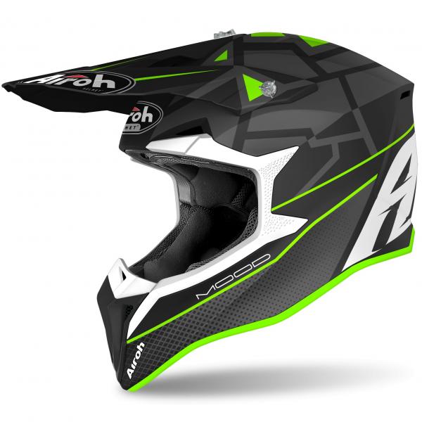 Casque Airoh WRAAP MOOD MAT - Vert